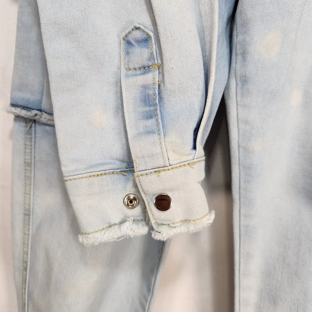 My Boo Brand Distressed High-Waisted Jeans with Tie Belt Size Small Cargo Pocket - Picture 6 of 9